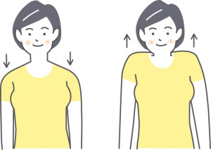 肩上げストレッチ